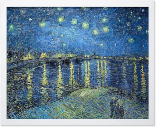 Vista 30 de Poster Master Póster clásico de Van Gogh, impresión impresionista vintage, regalo para artista, pintor, autorretrato, sombrero de paja, dibujo