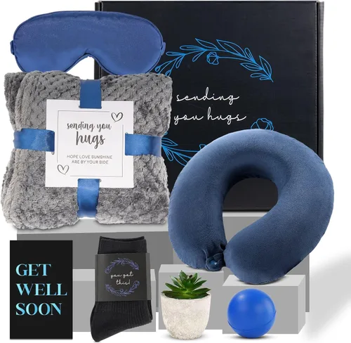 Vista 10 de Cestas de regalo para hombres y mujeres, regalos de recuperación después de la cirugía, paquete de cuidado personal para hombres, Thinking of You