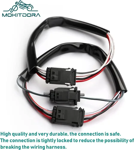 Vista 5 de MoKitDora Mazo de cables extendido para manillar CAN-Bus Switch Cableado para Harley Softail Touring Dyna Sportster Modelos 8 pulgadas