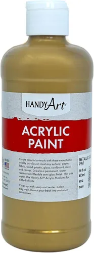 Vista 90 de Handy Art Pintura acrílica, juego de 12 colores, botellas de 16 onzas, acrílico líquido para estudiantes semibrillante, consistencia de flujo