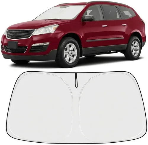Vista 131 de Proadsy Parasol para parabrisas Rivian R1S 2022-2025 2026 de 4 capas plegable, protector de parasol frontal que bloquea los rayos UV, mantiene