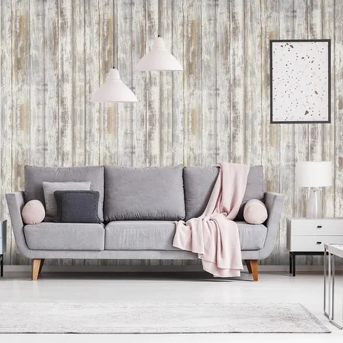 Vista 2 de Arthome - Papel de contacto de madera rústica autoadhesivo, decorativo, para armarios, encimera, pared, fácil de limpiar, extraíble, de grano