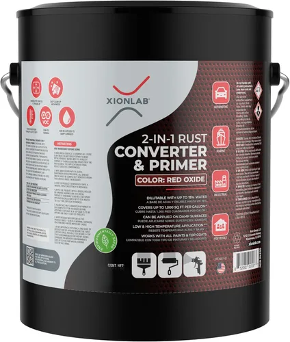 Vista 9 de Convertidor de óxido 2 en 1 e imprimación de metal, pintura inhibidora de óxido negra para metal, reformador de óxido automotriz, a base de agua
