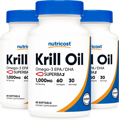 Vista 7 de Nutricost Krill Oil 0.03 onzas; 60 softgels líquido, Omega-3 Epa-Dha, 1