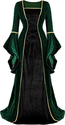 Vista 50 de Kranchungel - Vestidos renacentistas de estilo medieval/irlandés/campesino para mujer; disfraz de hada, para bailes