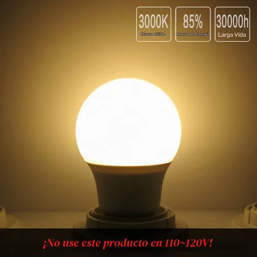 Vista 4 de Bombillas LED E26 de 12 a 24 V CA/CC, 3 W, bajo voltaje, blanco cálido, 3000 K, E27 Edison, base de tornillo estándar, equivalente a 25 W