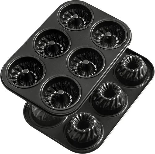 Vista 7 de Webake molde para hornear donas extragrueso y antiadherente, tamaño estándar, con capacidad para 12 donas de 2.8 pulgadas