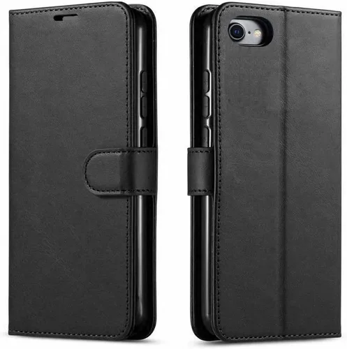 Vista 8 de STARSHOP - Funda para iPhone 8, iPhone 7, con protector de pantalla de vidrio templado incluido, cartera de piel sintética, a prueba de golpes