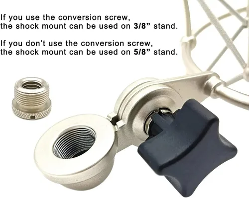 Vista 4 de Grneric Metal Micrófono Shockmount & Soporte para Neumann TLM 103/M147 - Plata