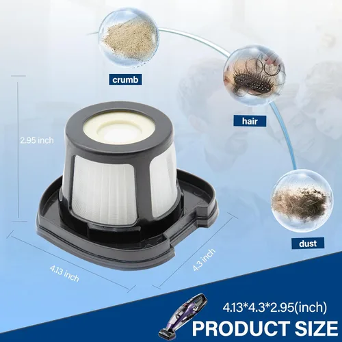 Vista 4 de 2579 Filtros de Repuesto para Aspiradora Compatibles con Bissell Pet Hair Eraser 2390A 2389 y AutoMate 2284W Aspiradora de Mano Inalámbrica de Iones