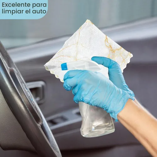 Vista 8 de Paquete de 6 paños de cocina de arte abstracto de mármol dorado para secar platos, paños de limpieza absorbentes, paños reutilizables para cocina
