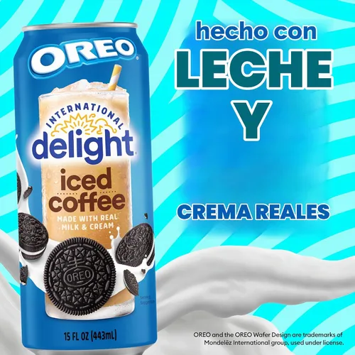 Vista 6 de International Delight Café helado, galletas Oreo, 15 onzas líquidas, paquete de 12