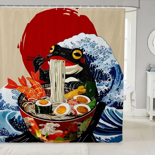 Vista 12 de Cortina de ducha de sirena, decoración de baño con escala de acuarela, habitación para niños y niñas, mujeres, caricaturas, delfín, pulpo
