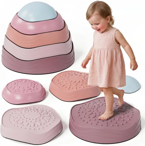 Vista 9 de Lehoo Castle Stepping Stones para niños, juguetes sensoriales Morandi