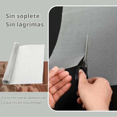 Vista 4 de CELSOL Rollo de malla de alambre para esculpir Pro de 16 x 100 pulgadas (rejilla ultra densa de 0.08 x 0.11), malla de aluminio resistente