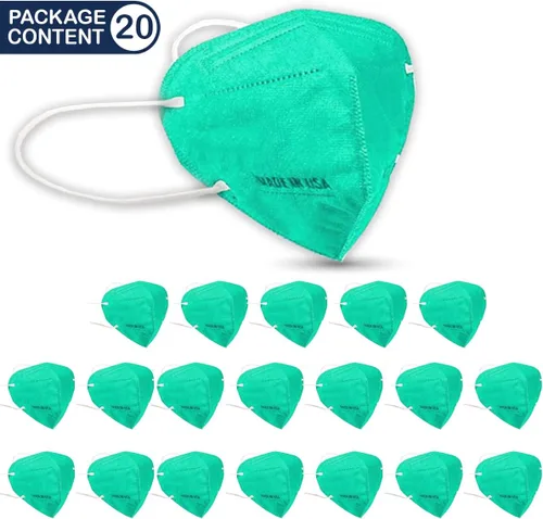 Vista 2 de Lutema Mascarilla transpirable de 5 capas de protección fabricada en Estados Unidos, cómoda cinta elástica para las orejas, repuesto para cuidado