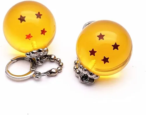 Vista 4 de Maravillosos pendientes de bola de dibujos animados de dibujos animados de dragón boutique de cuatro estrellas regalos para mujer niña, Metal