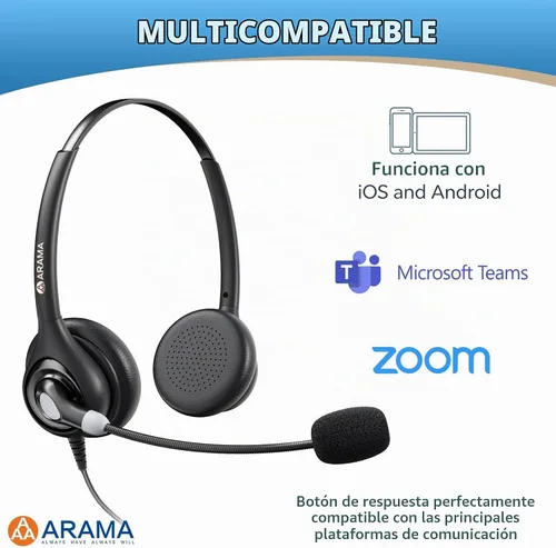 Vista 4 de Arama Auriculares para teléfono celular con micrófono, cable de 0.1 in