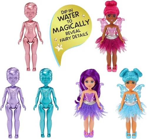 Vista 4 de MGA Entertainment Dream Bella Color Change Surprise Little Fairies - Muñeca de 5.5 pulgadas y unicornio pequeño, paquete de 2 unidades, Aubrey