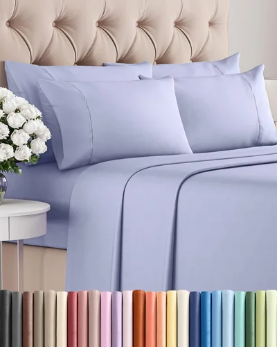 Vista 182 de Juego de sábanas Twin de 4 piezas - Cómodo, transpirable y refrescante - Juego de ropa de cama de lujo de hotel ultrasuave con bolsillos profundos