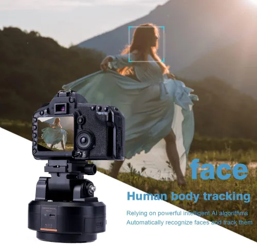 Vista 17 de YT-1000 Cabezal panorámico con control remoto, cabezal panorámico giratorio motorizado automático para teléfonos inteligentes/cámaras réflex
