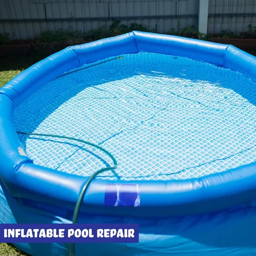 Vista 6 de Nuanchu Parche de vinilo de 12 x 40 pulgadas, parche de reparación de PVC autoadhesivo impermeable para piscinas sobre el suelo, natación, casa
