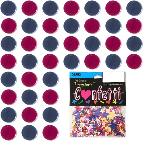 Vista 171 de Confetti Circle 1/4" Negro, Azul Marino Combo - 2 bolsas de media onza (1 oz) (8550/9971)