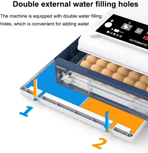 Vista 4 de Fully Automatic Farm Incubator,Poultry Hatcher Automatic Turner Incubator,Intelligent Control Temperature,for Hatching Eggs Farm Breeding Hatching