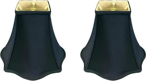 Vista 12 de Royal Designs, Inc. Serie Regal, pantalla de lámpara de campana cuadrada elegante, 4 x 10 x 8.5 pulgadas, Oro Antiguo