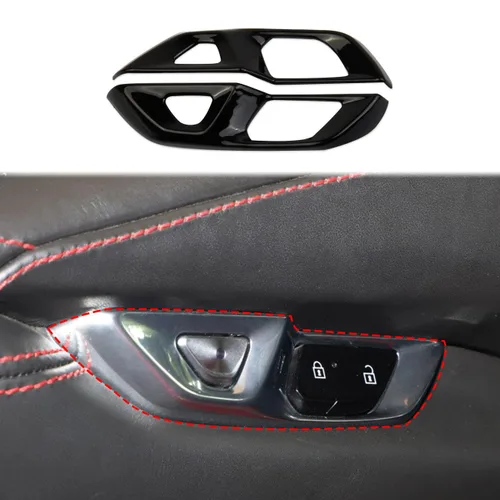 Vista 7 de crosselec Tapacubos para interruptor de cerradura de puerta para Chevrolet Corvette C8 2020-2025 (estilo de fibra de carbono)