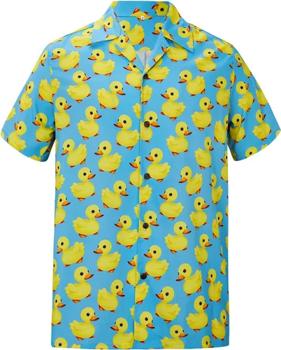 Vista 94 de Camisa hawaiana para hombre, con estampado floral, cómoda, con botones, casual, manga corta, ropa de playa para hombre