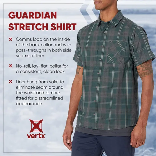 Vista 4 de Vertx Manga larga para hombre, Cuadros de mar profundo, S