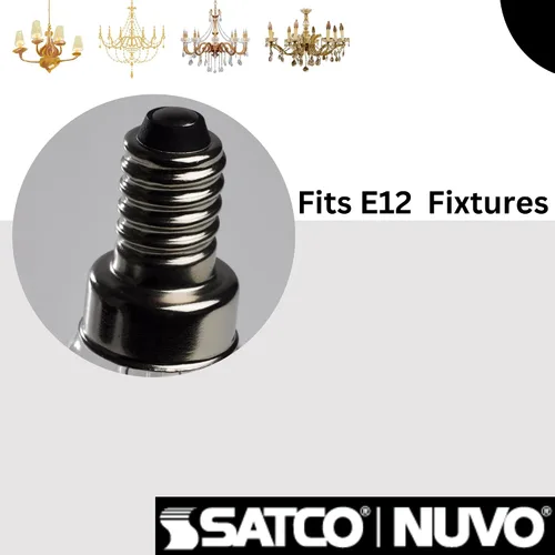 Vista 6 de Satco S21265 - Bombilla LED B11 de 4 W, 3000 K (2 bombillas)