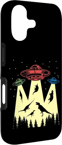 Vista 3 de Funda vintage de secuestro alienígena de dinosaurio para iPhone 17