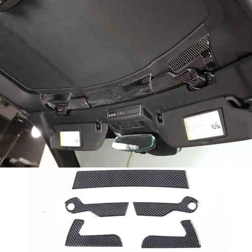 Vista 3 de CHEAYAR Kit de decoración de panel de interruptor convertible de fibra de carbono 3D suave 3D compatible con Corvette C8 Stingray Z06 Z51 2020 2021