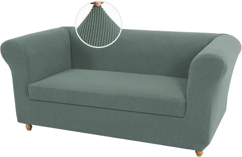 Vista 30 de UNBBRRL Funda de sofá Chesterfield de jacquard elástico, fundas de cojín gruesas para sofá, protector de muebles para sala de estar