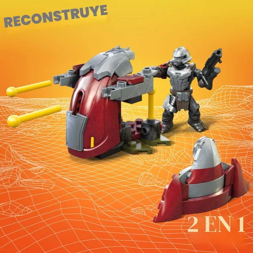 Vista 3 de Mega Construx Halo Hijacked Ghost Vehículo Juego de Construcción Infinito, Juguetes de Construcción para Niños