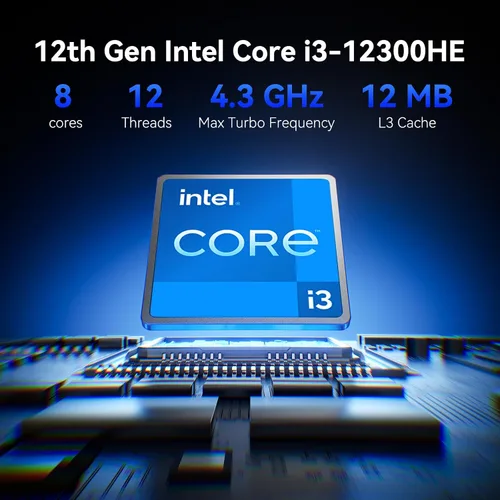 Vista 3 de GEEKOM (2026 Nuevo negocio 24/7 estable IT12 Mini PC con Intel i3-12300HE Industrial Mini Computer(3-Year Coverage) ,16GB RAM/512GB SSD