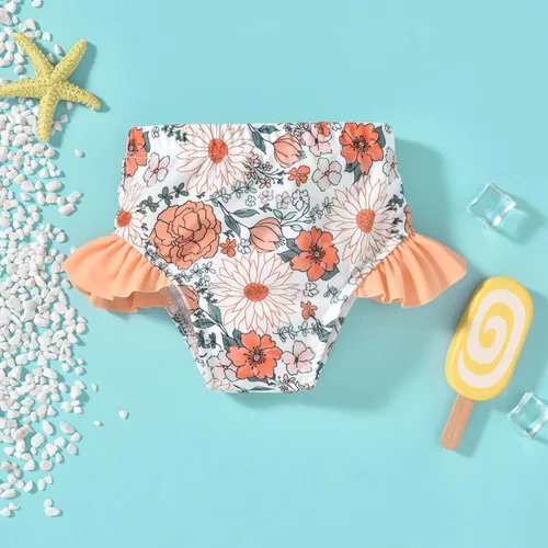 Vista 5 de Aalizzwell Traje de baño para niñas pequeñas con sombrero