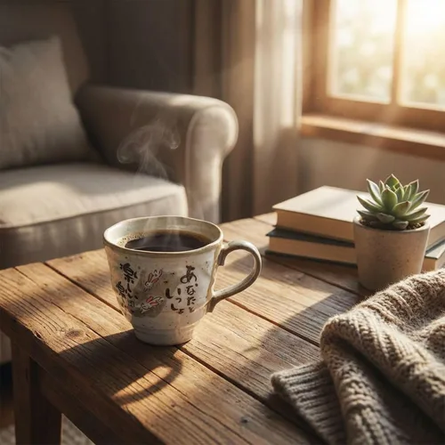 Vista 5 de Juego de 2 tazas de café japonesas hechas a mano de cerámica, tazas de té japonesas, 8.8 onzas Taza de café hecha a mano japonesa