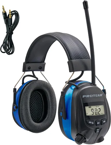 Vista 11 de Digital AM FM Radio Headphones, Hearing Protection Earmuff for Adult, 30dB SNR for Mowing, Construction, Chainsaw