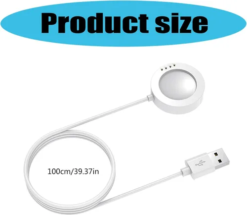 Vista 5 de Smartwatch Cable de carga rápida Cable Cable de transferencia de alimentación Adaptador de corriente para viajes adecuado para reloj