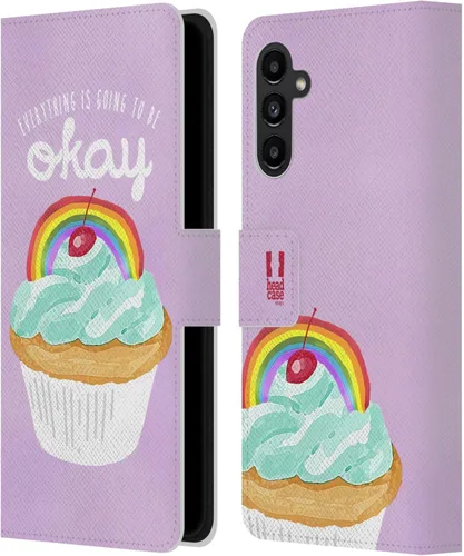 Vista 325 de Head Case Designs Assortment Cupcakes Happiness Leather Wallet Case Compatible with Samsung Galaxy A07 4G Surtido