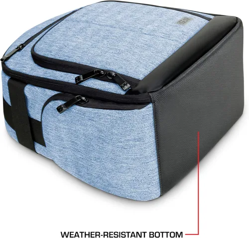 Vista 6 de USA GEAR Funda para auriculares VR, mochila de realidad virtual con compartimentos interiores personalizables compatibles con Oculus Quest 2 VR