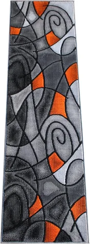 Vista 9 de Masada Rugs, Alfombra moderna y contemporánea, azul, gris y negro (2 pies x 3 pies)