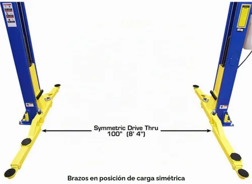 Vista 6 de Atlas Automotive Equipment 9KOHX Elevador de vehículo de 2 postes, Polipasto aéreo, Altura mínima de techo de 12 pies, Diseño de piso libre