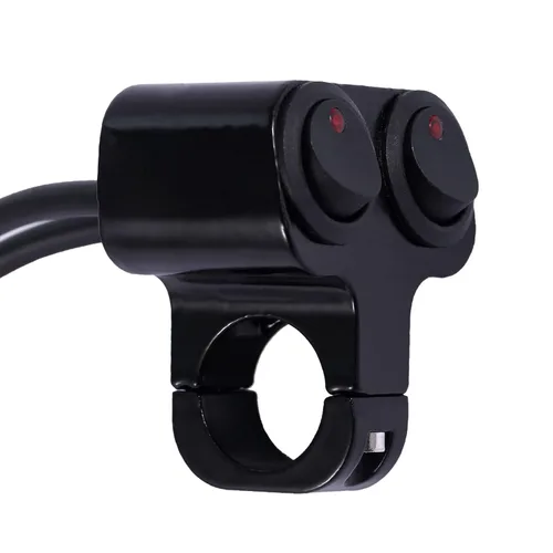 Vista 8 de Stylemafia Interruptor de barra de luz impermeable para motocicleta ATV de 7/8 pulgadas, interruptor de botón de apagado de doble control