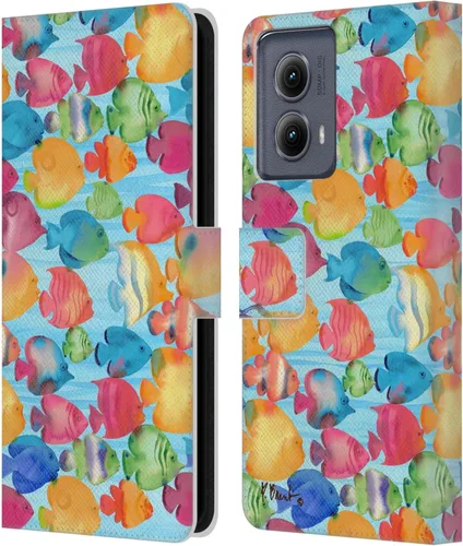 Vista 13 de Head Case Designs Funda de piel con licencia oficial de Paul Brent Agate Mermaid Coastal para Motorola Edge (2024)