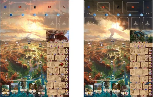 Vista 4 de Ruinas perdidas de Arnak por CGE Czech Games Edition, un juego de mesa de estrategia de exploración Lead rival expeditions. Explore jungles, find
