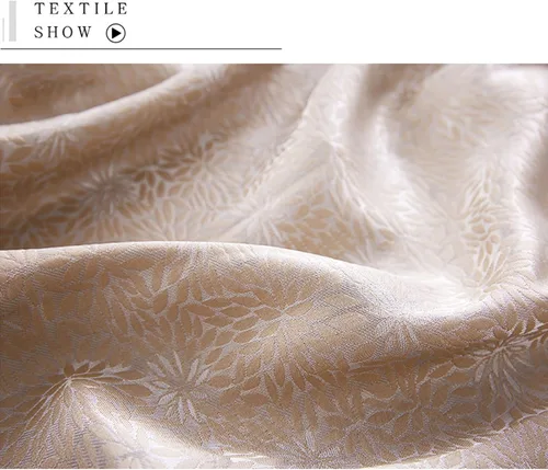 Vista 4 de BAWHO Mooie Jacquard Zijden Satijnen Garen Geverfde Stof Elegante Kleine Bladeren Patroon Ambachtelijke Doek Voor Het Maken Van Jassen, Korte